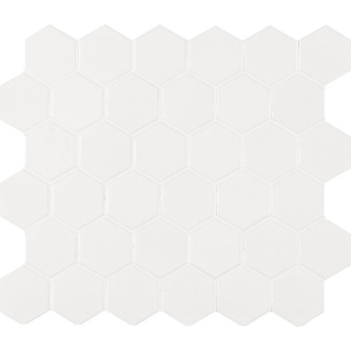 Picture of MS International - Retro Mosaic Glossy Bianco Hexagon