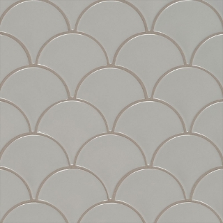 Picture of MS International - Retro Mosaic Glossy Gray Scallop