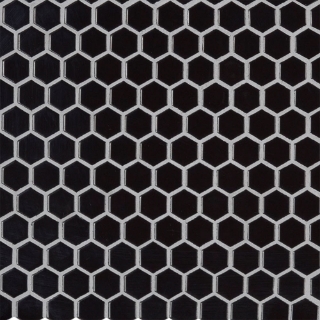 Picture of MS International - Retro Mosaic Glossy Nero Hexagon