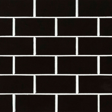 Picture of MS International - Retro Mosaic Glossy Nero Brick 2x4
