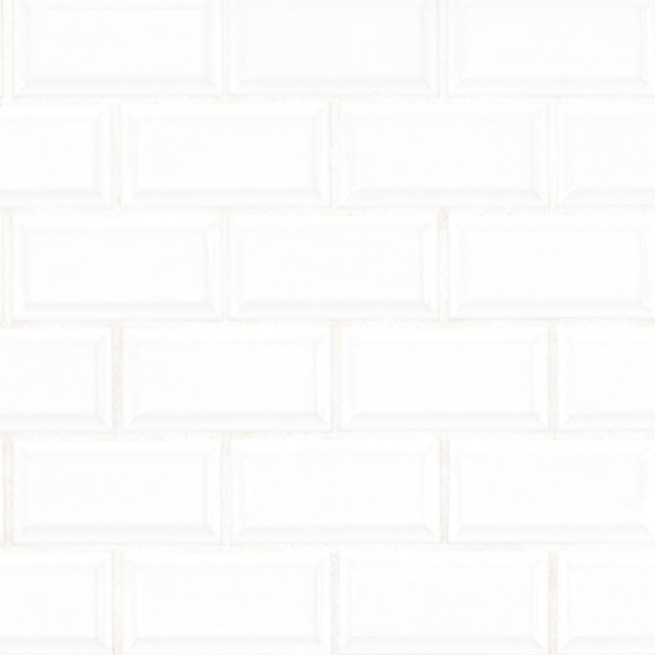 Picture of MS International - Retro Mosaic Glossy White Brick 2x4 Beveled