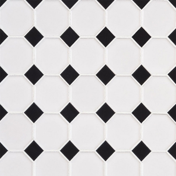Picture of MS International - Retro Mosaic Glossy Bianco Octagon