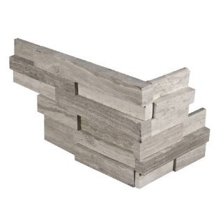 Picture of MS International - RockMount Stacked Stone L Corner 3D 6 X 12 x 6 White Oak