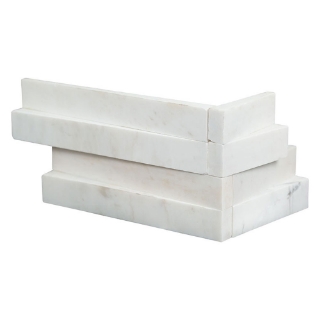 Picture of MS International - RockMount Stacked Stone L Corner 3D 6 X 12 x 6 Cosmic White Wave