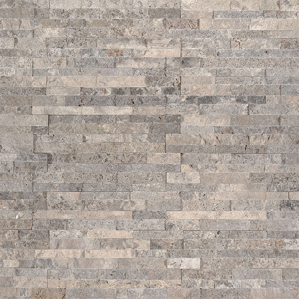 Picture of MS International - RockMount Stacked Stone M-Series Panels Silver Travertine