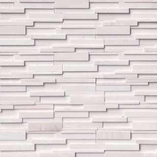 Picture of MS International - RockMount Stacked Stone Panels 3D 6 X 24 Arctic White
