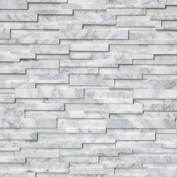 Picture of MS International - RockMount Stacked Stone Panels 3D 6 X 24 Calacatta Cressa