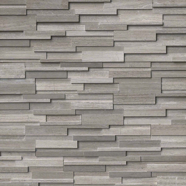 Picture of MS International - RockMount Stacked Stone Panels 3D 6 X 24 Gray Oak