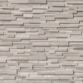 Picture of MS International - RockMount Stacked Stone Panels 3D 6 X 24 White Oak