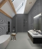 Picture of Roca - CC Mosaics Snow White Black Octagon