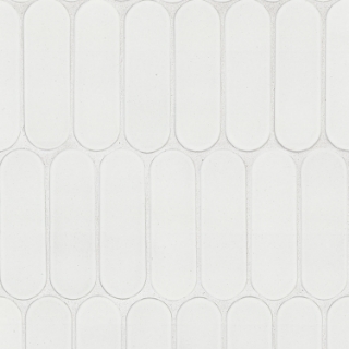 Picture of MS International - Glass Mosaic Other Bianco Glossy Ellipse