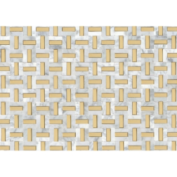 Picture of Emser Tile - Link White Gold Pattern