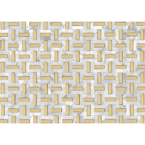 Picture of Emser Tile - Link White Gold Pattern