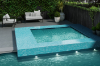 Picture of Emser Tile - Swirl Mosaics Aqua Offset