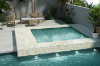 Picture of Emser Tile - Swirl Mosaics Cream Offset