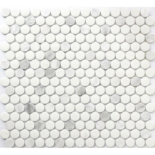 Picture of Roca - Rockart Mosaic Penny Round Carrara
