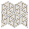Picture of Roca - Rockart Metal Mosaics Carrara White Geo