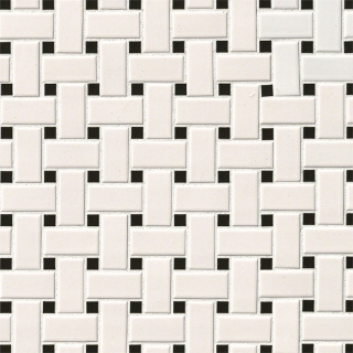 Picture of MS International - Retro Mosaic Matte Black White Basket Weave