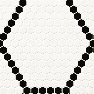 Picture of MS International - Retro Mosaic Matte White Black Hive
