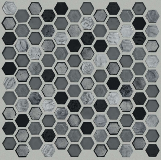 Picture of Shaw Floors - Molten Glass Hexagon Obsidian