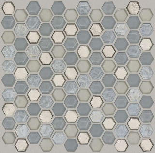 Picture of Shaw Floors - Molten Glass Hexagon Pewter