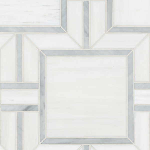 Picture of MS International - Marble Mosaics Geometrica Bianco Dolomite Alana