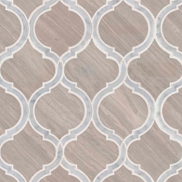 Picture of MS International - Marble Mosaics Geometrica White Quarry Savona