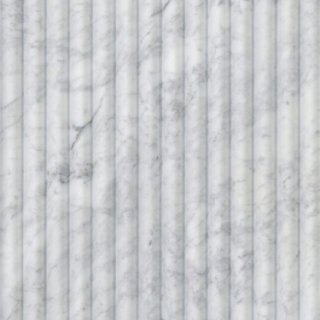 Picture of MS International - Marble Fluted 12 x 24 Honed Carrara White Milano Ribbon