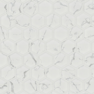 Picture of MS International - Porcelain Mosaics Carrara Matte Hexagon
