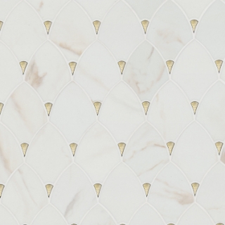 Picture of MS International - Glass Mosaic Other Citadel Gold Trident