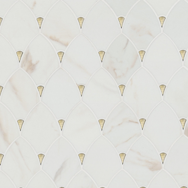Picture of MS International - Glass Mosaic Other Citadel Gold Trident
