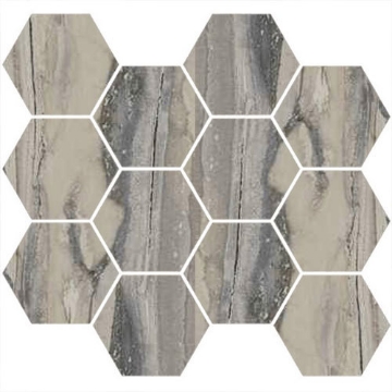 Picture of Happy Floors - Exotic Stone Hexagon Mosaic Fossil