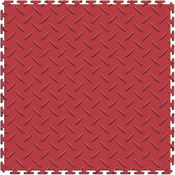 Picture of Perfection Floor Tile - Diamond Plate Red