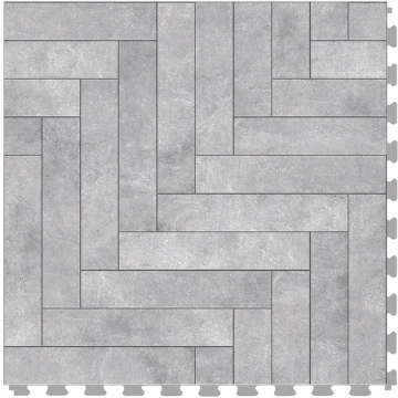 Picture of Perfection Floor Tile - Master Mosaic Chevron Graystone