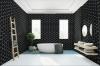 Picture of Happy Floors - Monochrome Hexagon Black