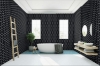 Picture of Happy Floors - Vibrant Hexagon Black