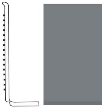 Picture of Roppe - Pinnacle Rubber Wall Base 4 (Sanitary Toe Base) Dark Gray