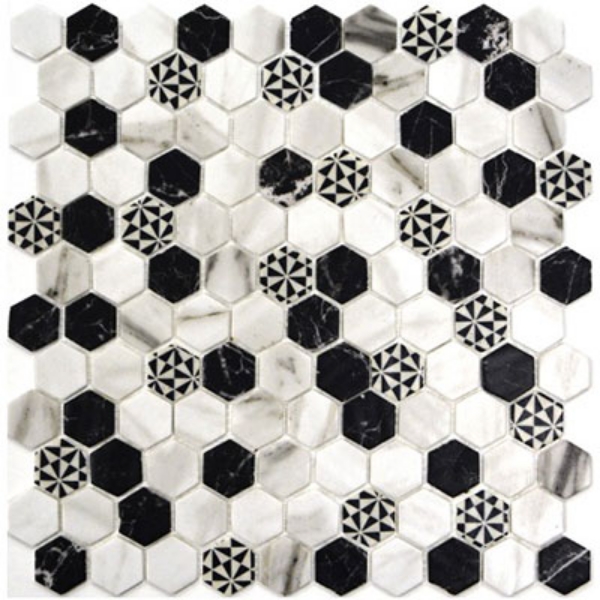 Picture of Eleganza Tiles - Onix Hexagon Blends Emma Malla