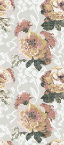 Picture of Bisazza Mosaico - Decori 10 - Fleurs Grigio