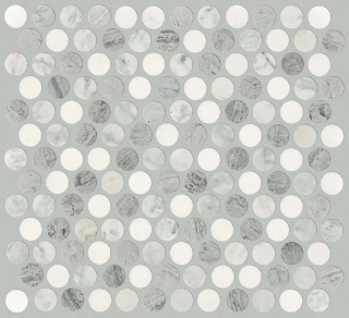 Picture of Shaw Floors - Chateau Penny Round Bianco Carrara Blue Grigio