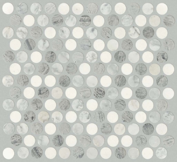Picture of Shaw Floors - Chateau Penny Round Bianco Carrara Blue Grigio