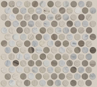 Picture of Shaw Floors - Chateau Penny Round Bianco Carrara Rockwood Urban Grey