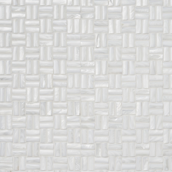 Picture of SOHO Studio Corp - Pearl Mosaic 3D Squares Weave White