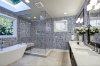 Picture of Elon Tile & Stone - 2 x 2 Square Mosaics Bardiglio Nuvolato Honed