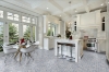 Picture of Elon Tile & Stone - Herringbone Mosaics 1 x 4 Blue Mist Honed