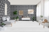 Picture of Elon Tile & Stone - Honeycomb Mosaics White Absolute China Black