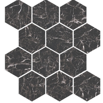 Picture of Milestone - Marbles Mosaic Hexagon Matte Marmo Nero