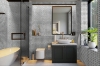 Picture of Elon Tile & Stone - Basketweave Mosaics Pearl White Pacific Gray Dot Honed