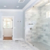 Picture of Elon Tile & Stone - Basketweave Mosaics Pearl White Pacific Gray Dot Honed