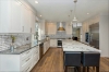 Picture of Elon Tile & Stone - Basketweave Mosaics Calacatta Pacific Gray Dot Honed